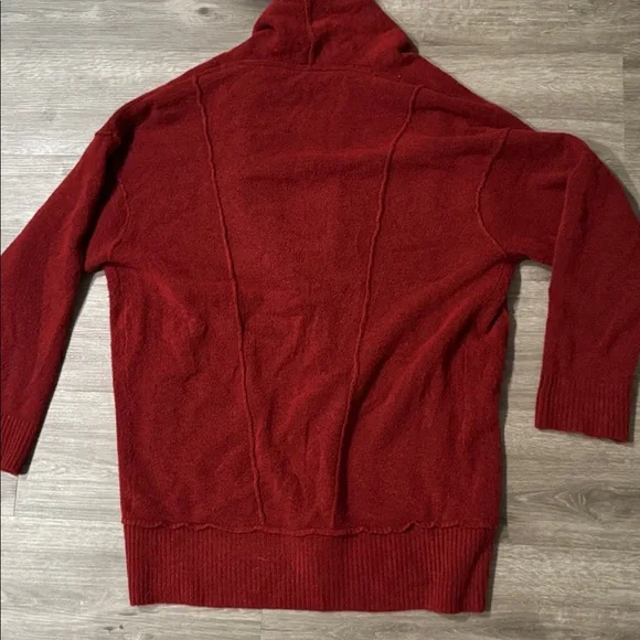 Free People Eucalyptus Cardigan — 5% Wool — Brick Red Heather - Picture 3 of 10